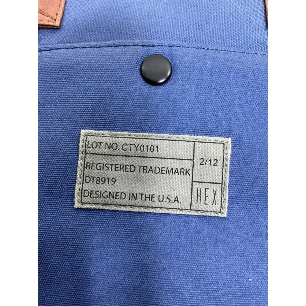 Hex Laptop/tablet Padded Case Blue Canvas Pockets Handheld Strap